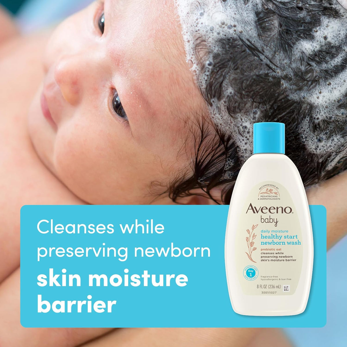Aveeno Baby Healthy Start Nourishing Newborn Wash, Hypoallergenic Baby Body Wash with Prebiotic Oat