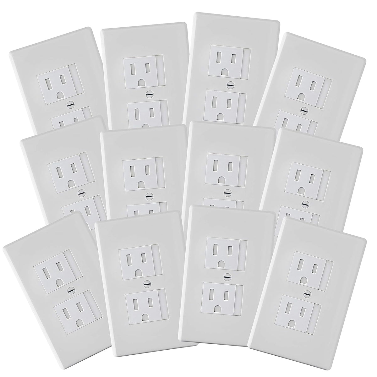 Safety Innovations Self-Closing Babyproof Outlet Covers - (for Center Screw Outlets Only) an