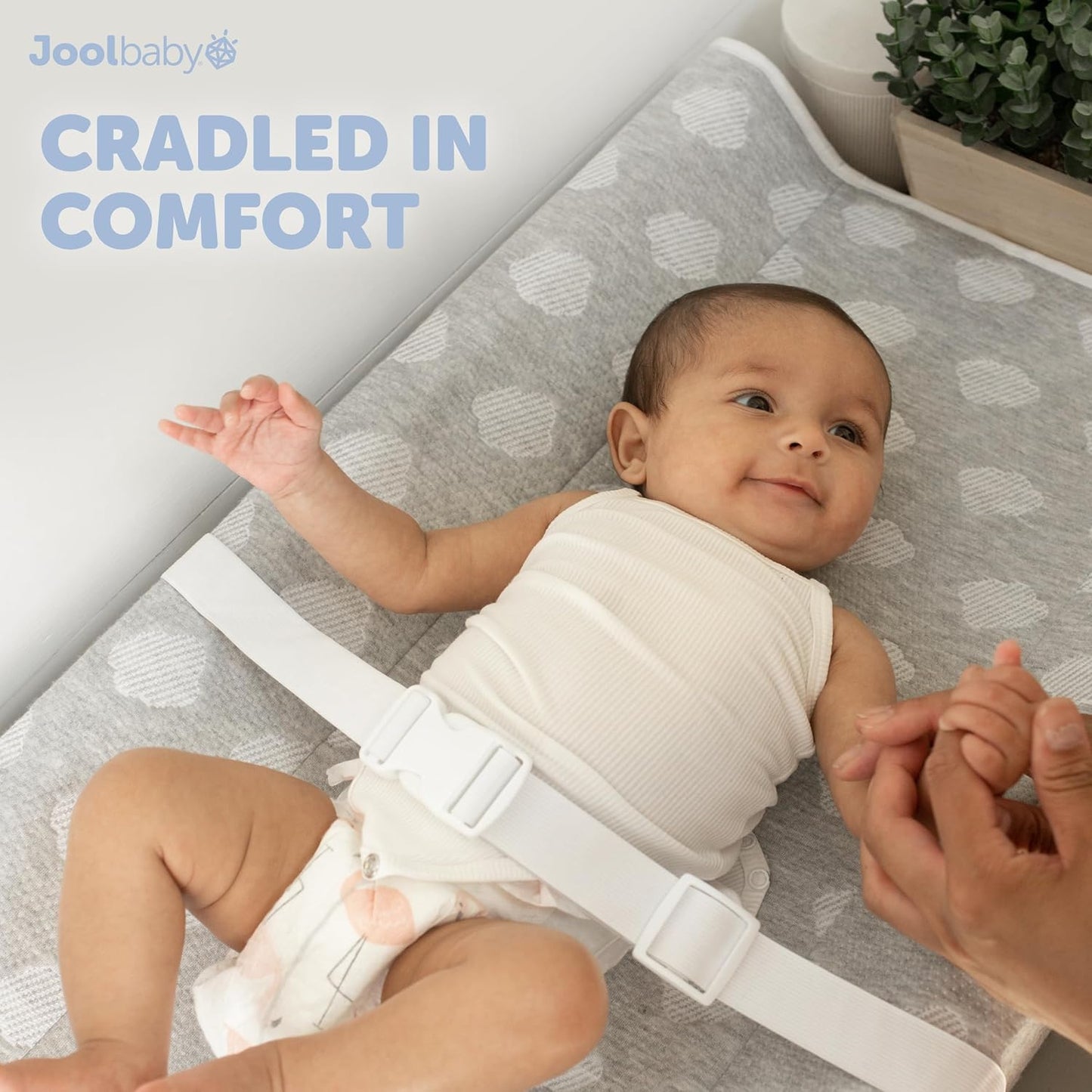 Jool Baby Soft Changing Pad + Washable Cover, Non-Slip - Fits Standard Changing Tables & Dressers
