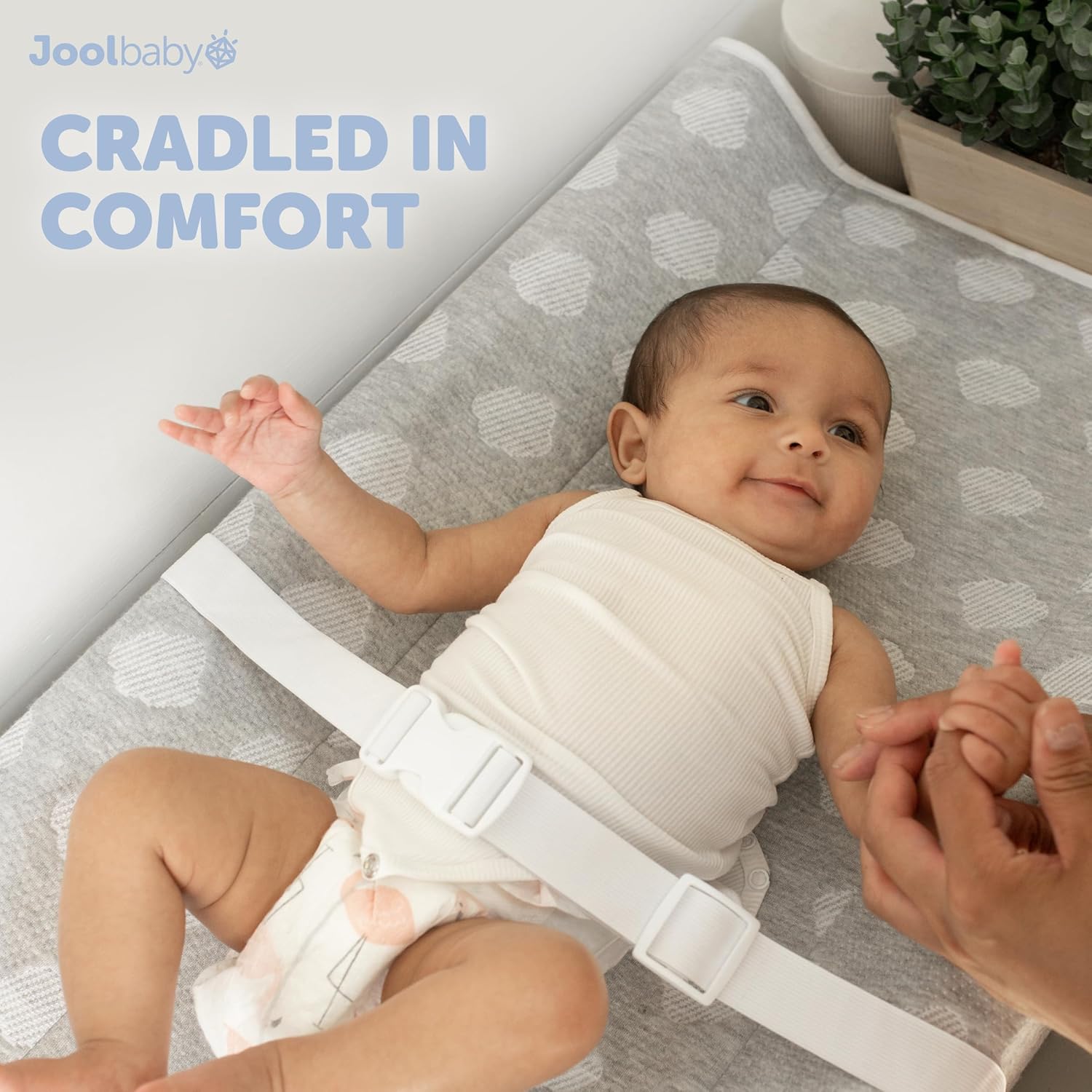 Jool Baby Soft Changing Pad + Washable Cover, Non-Slip - Fits Standard Changing Tables & Dressers