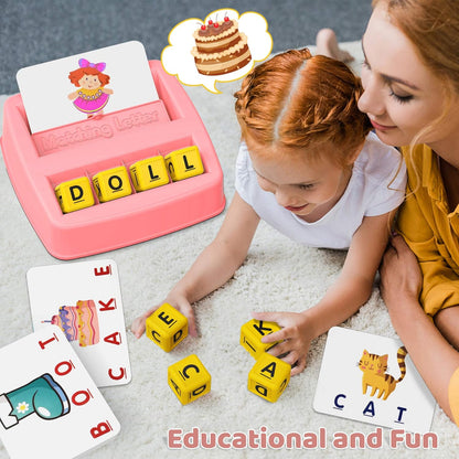 Educational Toys for 3-5 Year Old Girls Gifts, Matching Letter Game Preschool ABC Learning Toys for