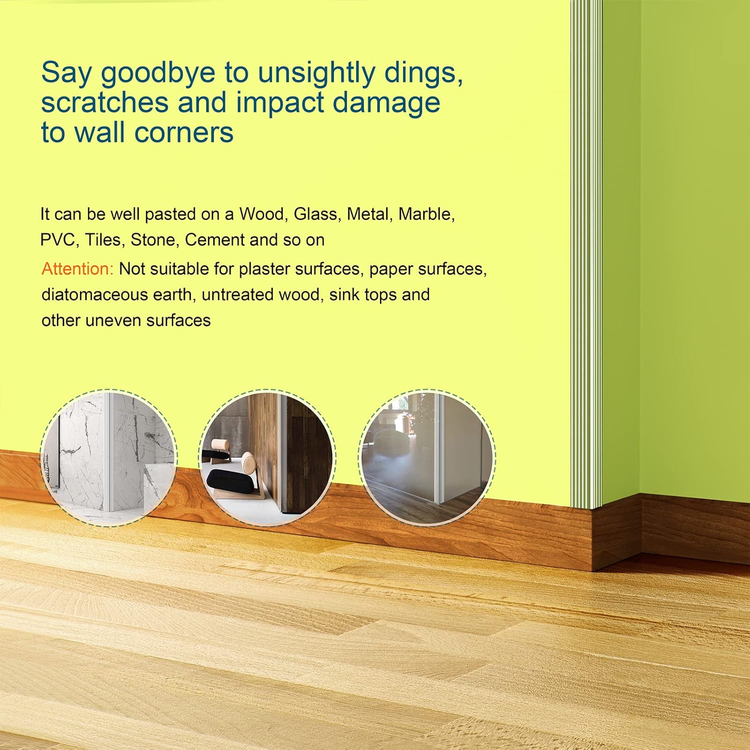 HOMREALM Baby Proofing 7.05ft Long (1.18" Wide) Corner Guards Furniture Corner & Edge Safety