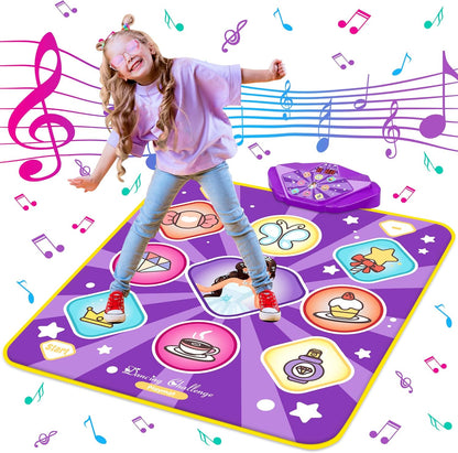 Dance Mat Toys for Kids, Purple Princess Electronic Dance Pad Game with 5 Gaming Modes, Dance Toys