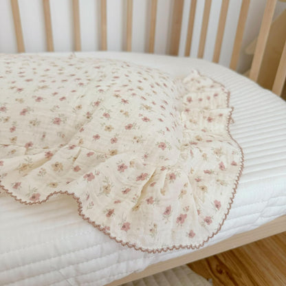 BuLuTu Soft Cotton Kids Pillowcases for Girls Boys, Pink Floral Toddler Pillowcases Standard Size