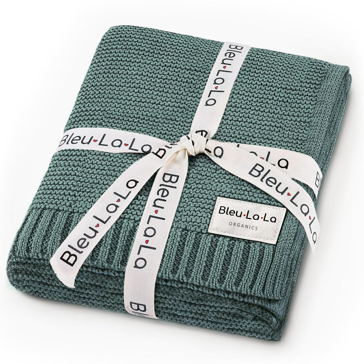 Heritage Knit 100% Organic Cotton Baby Swaddle Blanket for Boys and Girls - Soft Warm Cozy Unisex