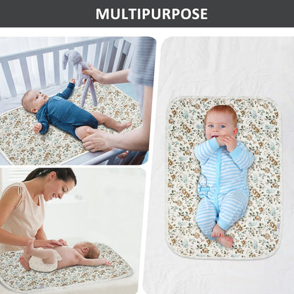 Baby Diaper Changing Pad, 21 5/8" x 31.5" Waterproof Changing Pad Liners - Reusable Soft and