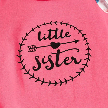 AMAWMW Newborn Baby Girl Little Sister Sleeper Gown Stripe Long Sleeve Nightgown Pajamas Gifts