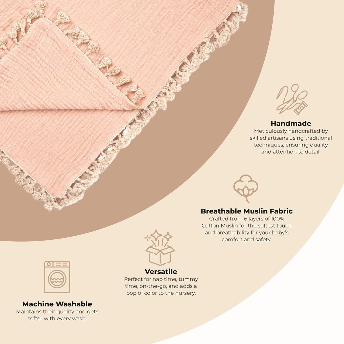 Crane Baby Muslin Swaddle Blanket, Soft Cotton Lightweight Nursery and Stroller Blanket for Baby