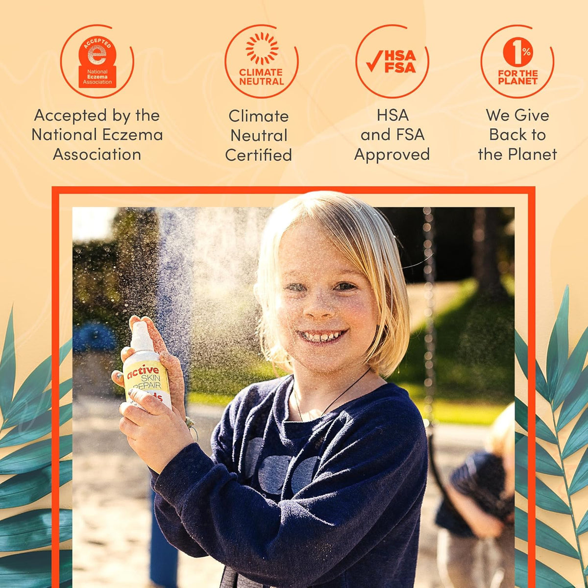 Active Skin Repair Kids First Aid Spray - Non-Toxic & Natural Antiseptic for Minor Cuts, Wounds