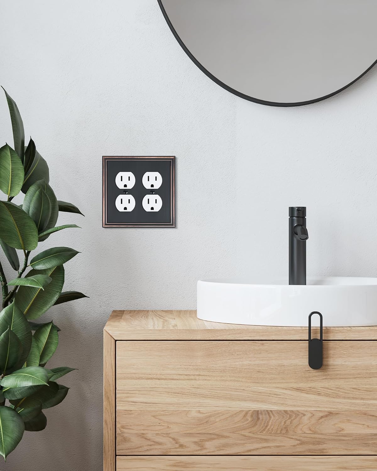 2-Pack Double Duplex Outlet Cover, Aged Bronze Decorative Switch Plates and Outlet Covers for