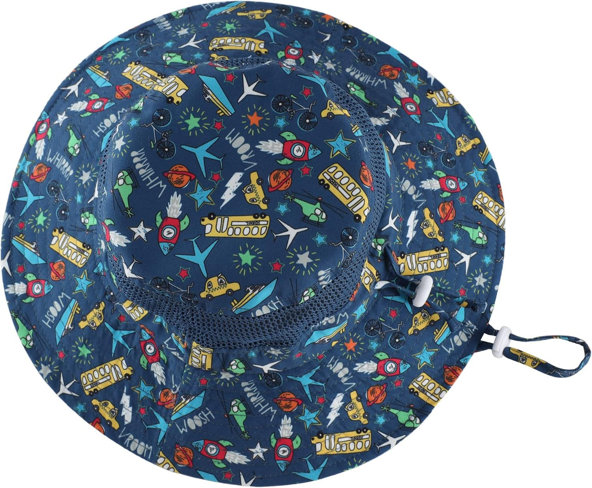 Home Prefer UPF50+ Wide Brim Sun Hat Boys Girls Sun Protection Hat Zoo Beach Swim Safari Bucket Hat