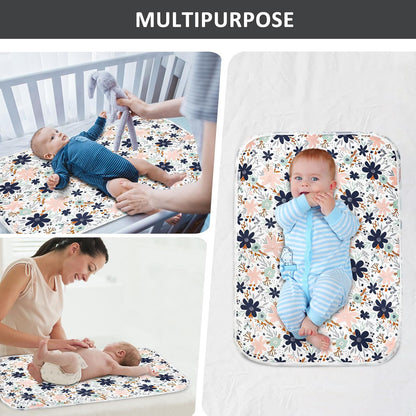 Baby Diaper Changing Pad, 21 5/8" x 31.5" Waterproof Changing Pad Liners - Reusable Soft and