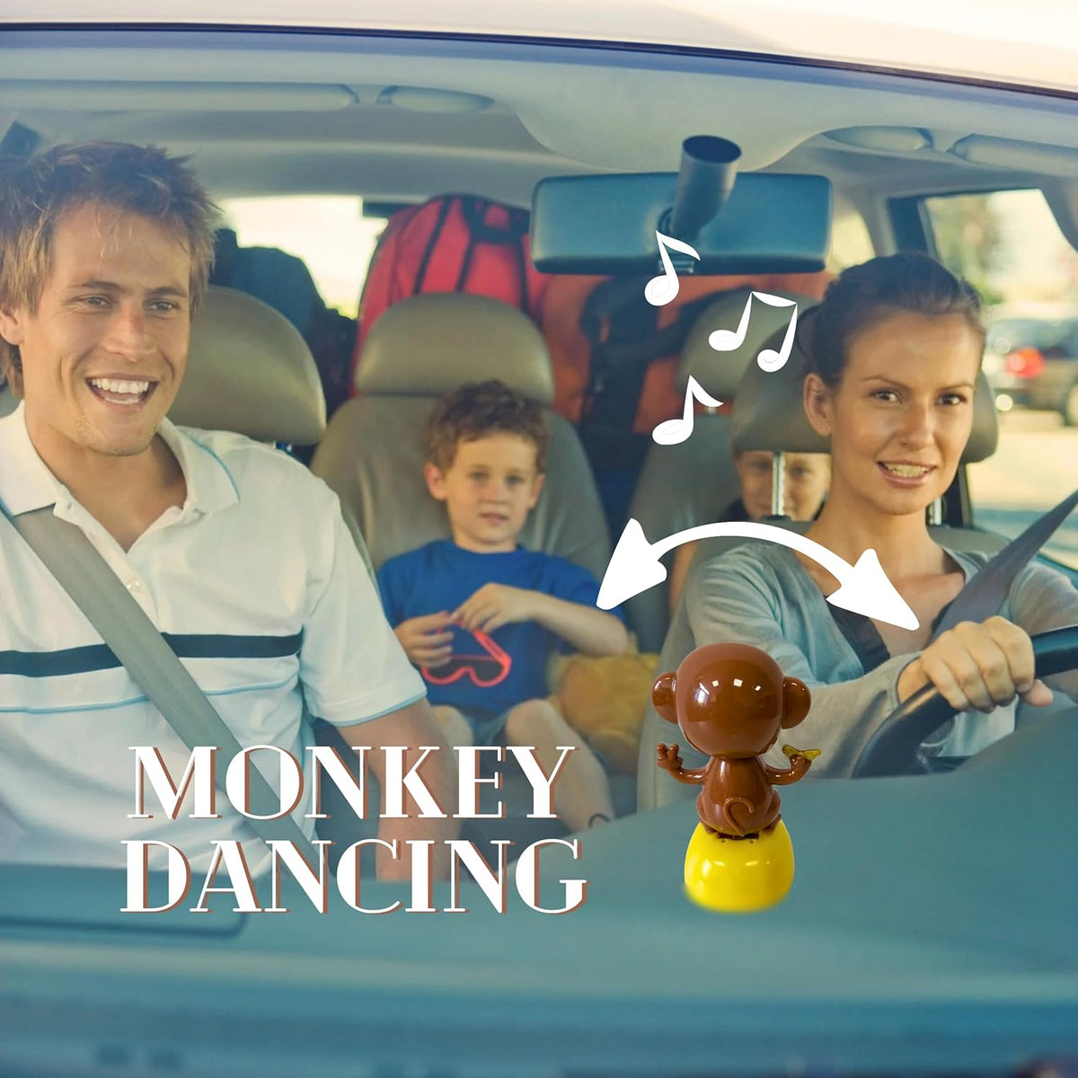 Killer's Instinct Outdoors Solar Powered Dance Monkey Figures – Solar Dancing Monkey Figurine Solar
