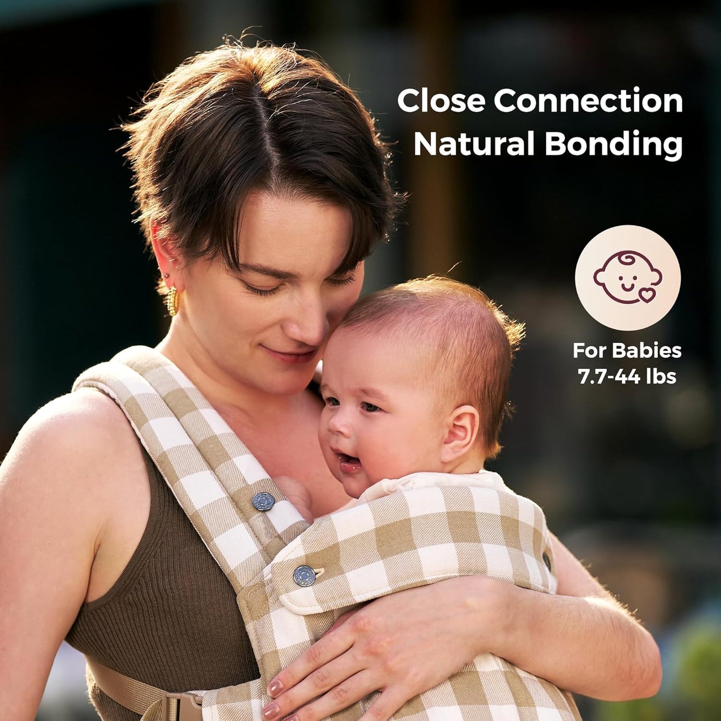 Momcozy Baby Carrier with Natural Cotton Linen, Built to Last, Ergonomic Design, Lightweight and