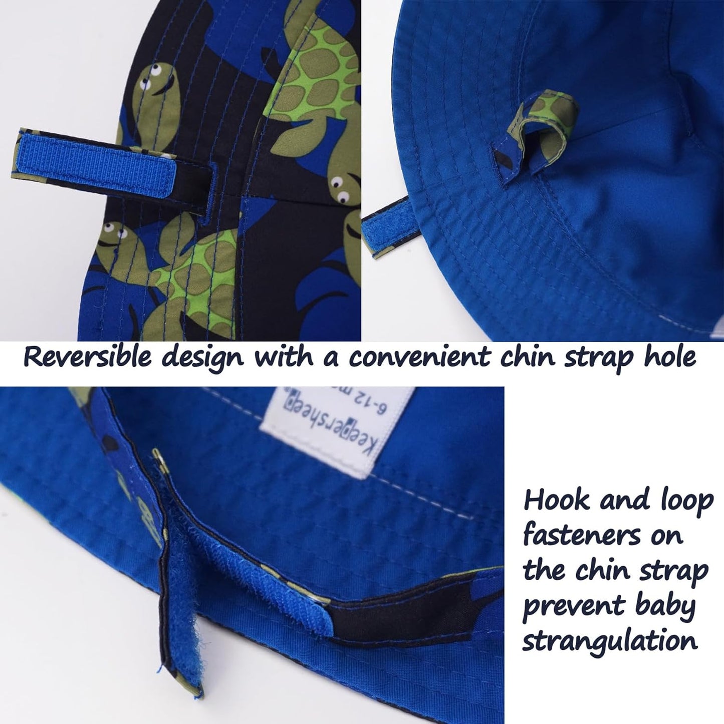 Keepersheep Baby Baseball Cap Infant Sun Hat, Cotton Knit with Soft Brim, Adjustable Soft Newborn