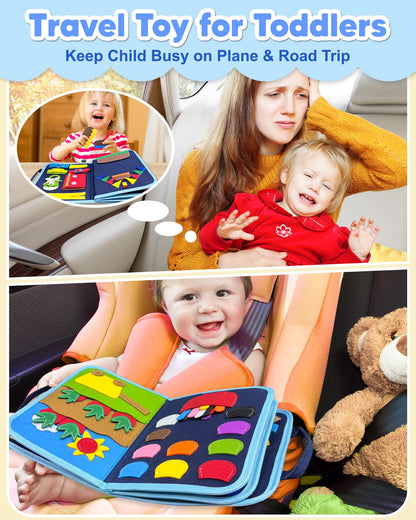 Exorany Busy Board Montessori Toys for Toddler Boy Birthday Gift Busy Book