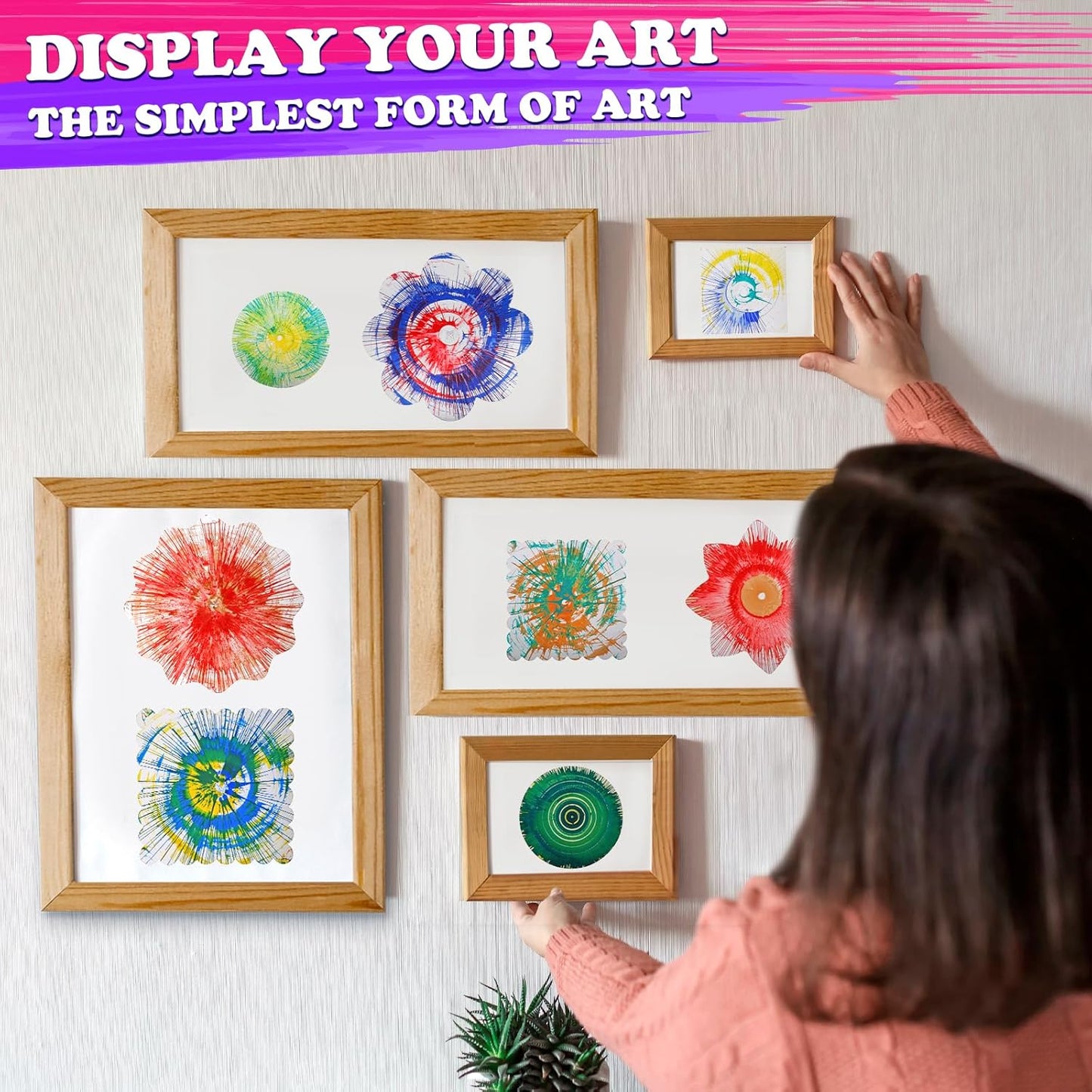 Arts and Crafts for Kids Ages 4-8,Paint Spin Art Machine Kit,Art Craft Set for 6-9 Year Old,Cool