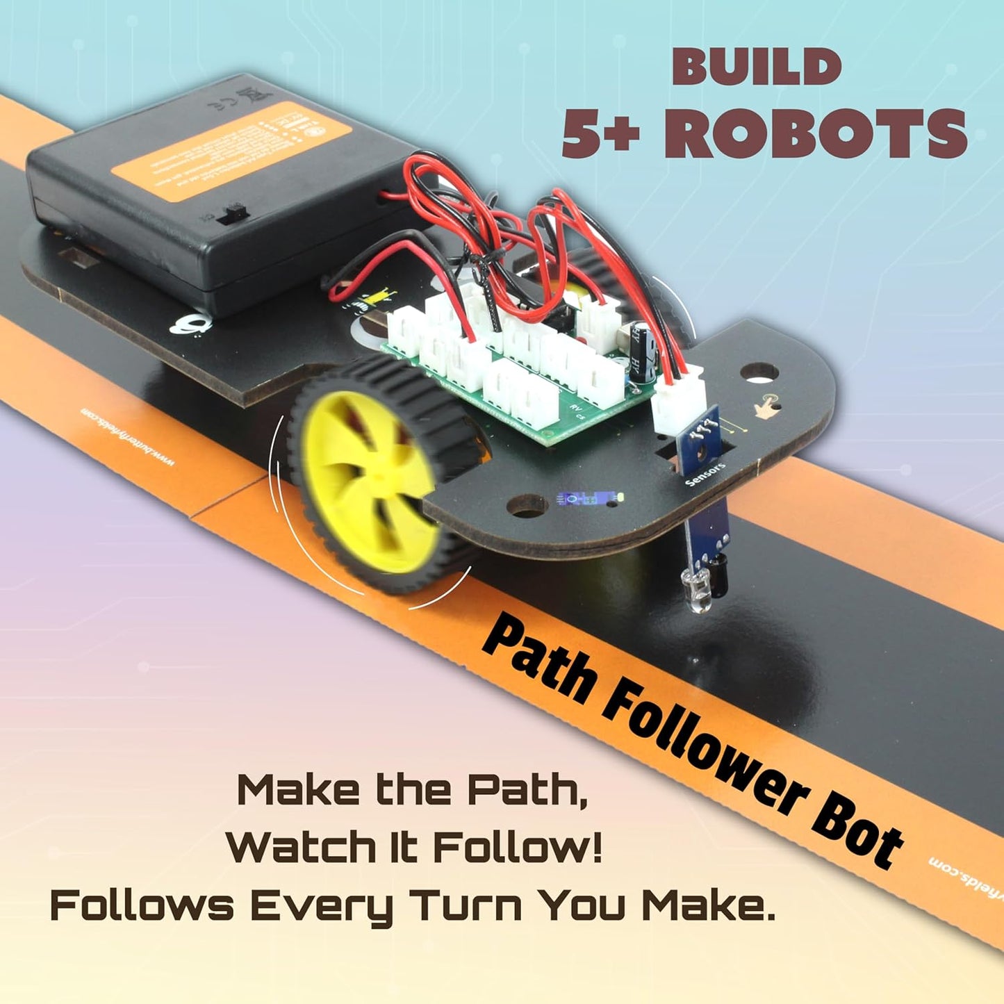 Butterfly EduFields 5in1 STEM Robotics kit | Robot Toys for Kids Ages 8 9 10 11 12 Years Old Boys