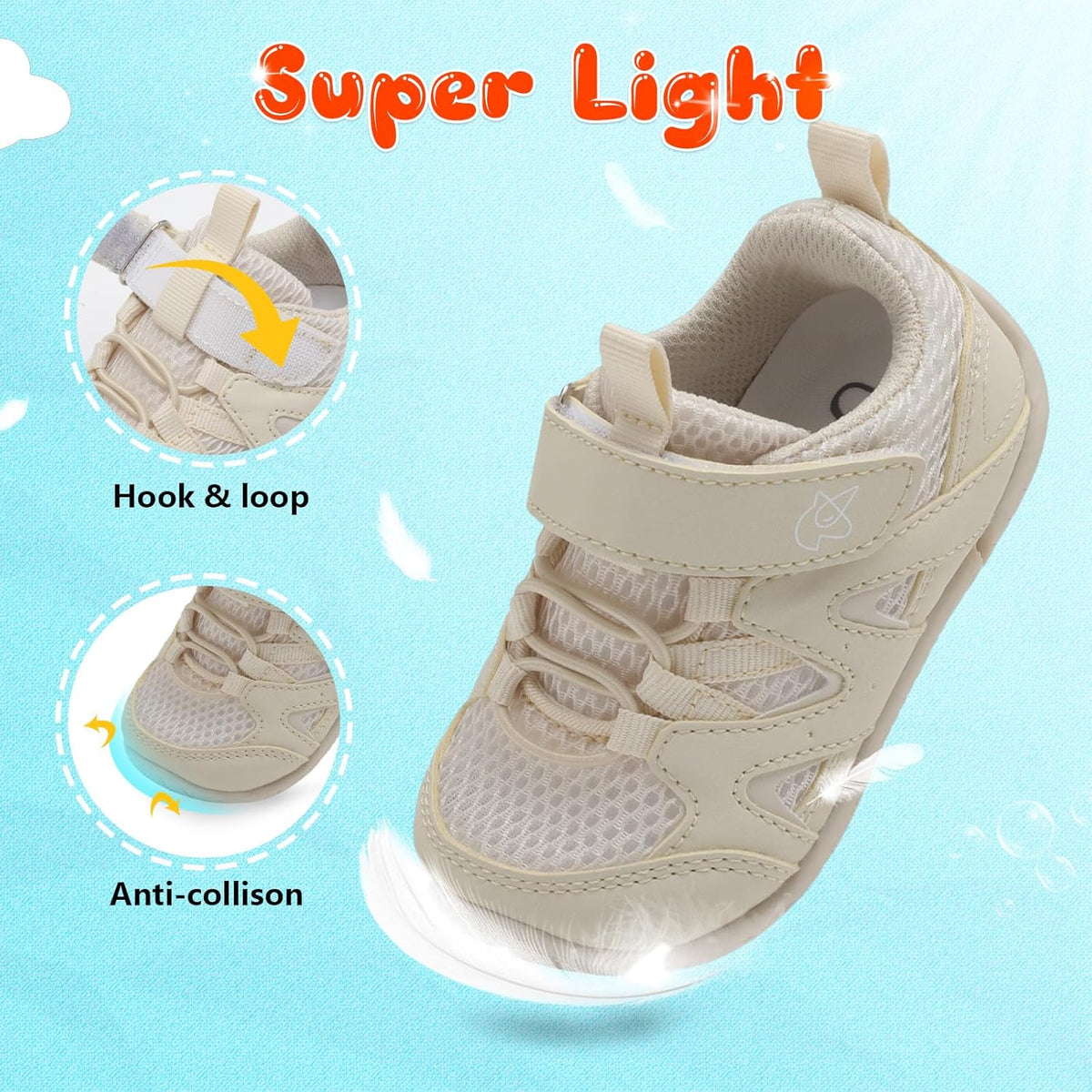 LeIsfIt Baby Shoes Boys Girls First Walking Shoes Non-Slip Toddler Breathable Sneakers Infant