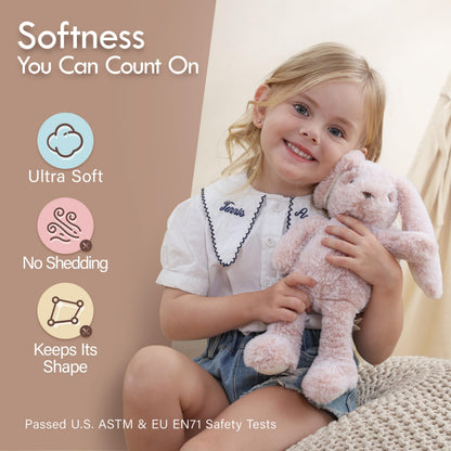 Moonkie Hug & Go™ Bunny Toddler Backpack – Soft Plush Bag with Detachable Toy for Girls Aged 2–4 |