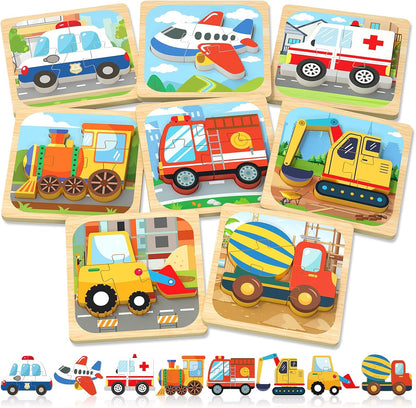 Benresive Wooden Toddler Puzzles, Montessori Toys for 1 2 3 Year Old Boys, Toys for 1 2 3 Year Old