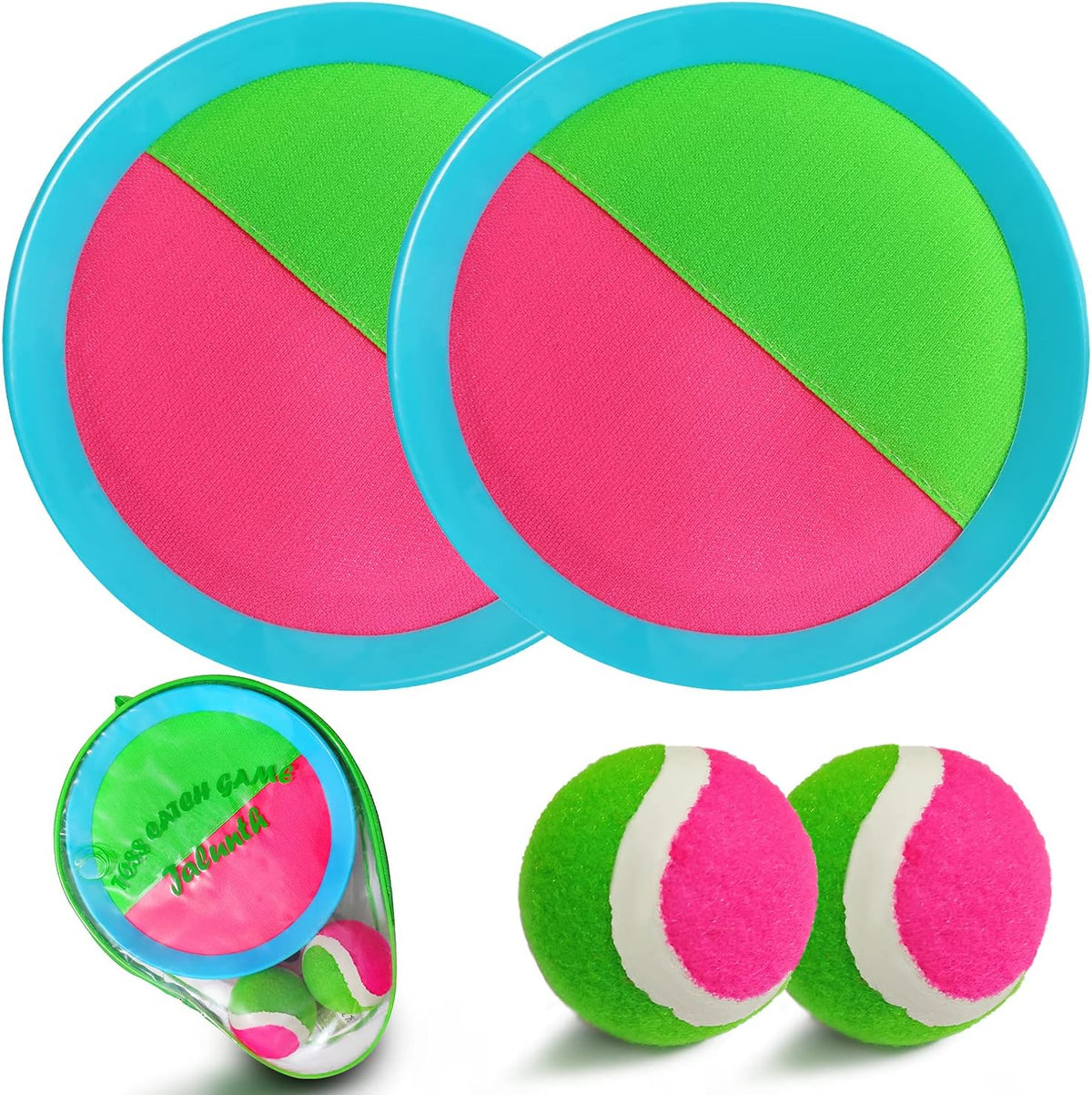 Jalunth Ball Catch Set Game Toss Paddle - Beach Toys Back Yard Outdoor Games Pool Backyard Target