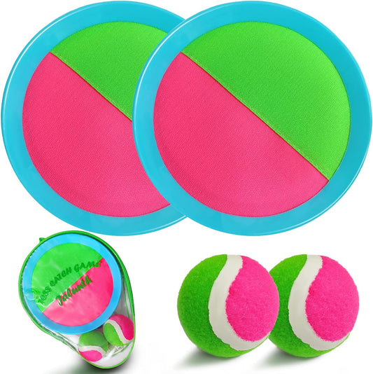 Jalunth Ball Catch Set Game Toss Paddle - Beach Toys Back Yard Outdoor Games Pool Backyard Target