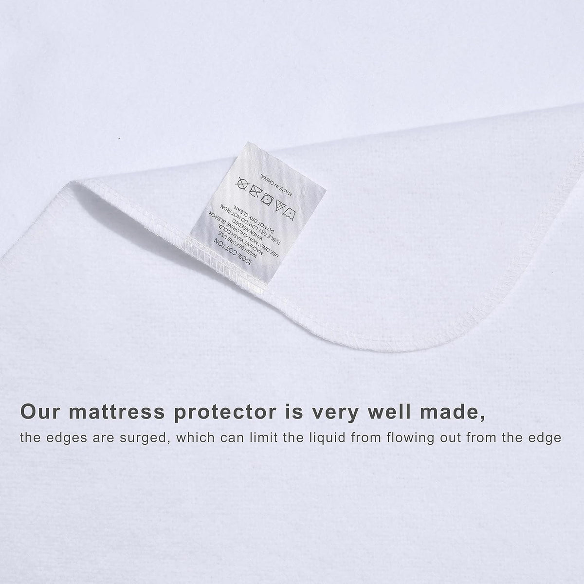 Flannel Crib Protector Pad，100％ Waterproof Mattress Protector Pad, One Size, 27" X 50" White