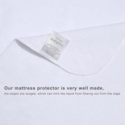 Flannel Crib Protector Pad，100％ Waterproof Mattress Protector Pad, One Size, 27" X 50" White