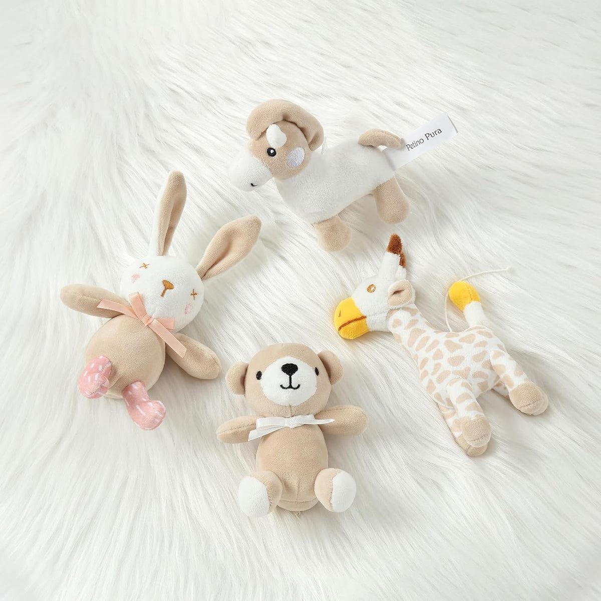 Musical Crib Mobile with 12 Lullabies, Rotating Arm and Detachable Plush Toys, Unisex Clip On