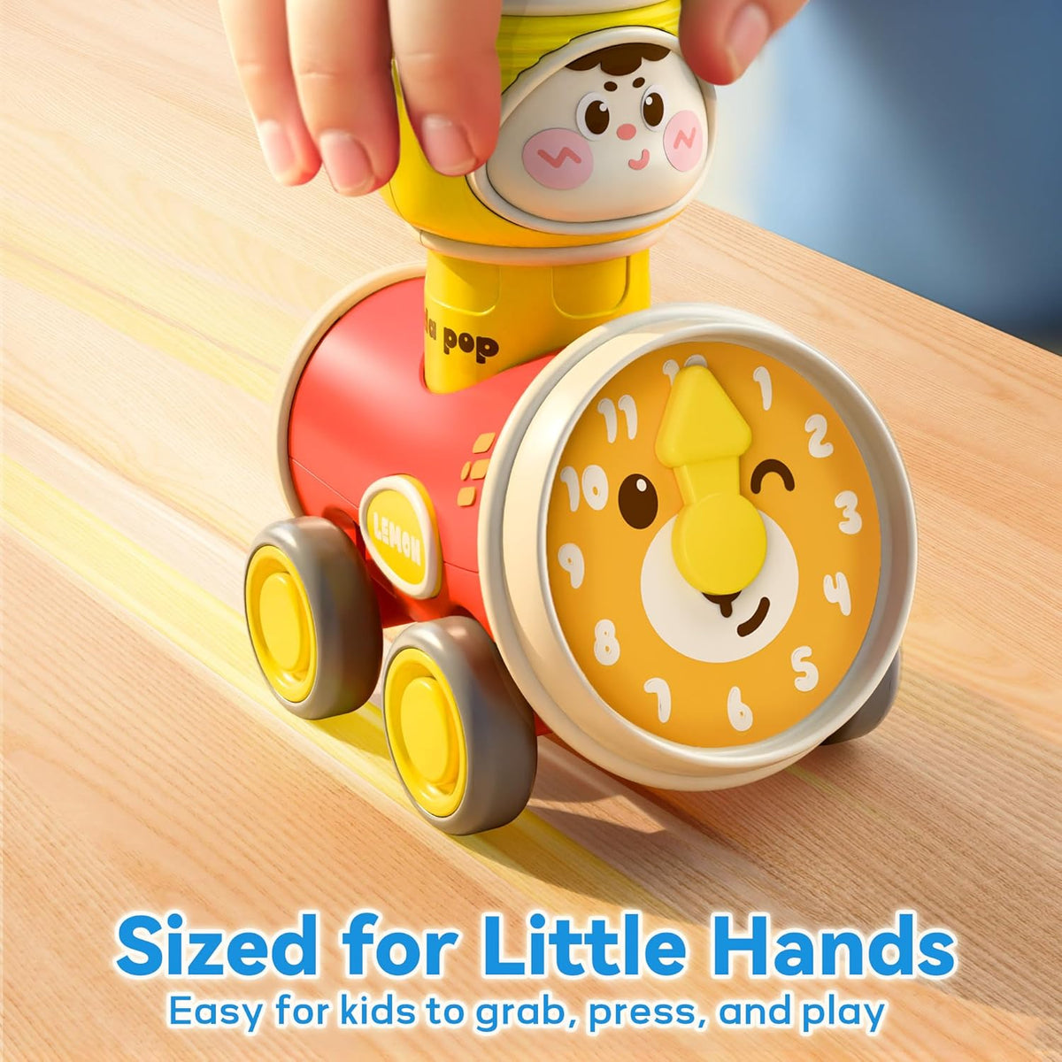 iPlay, iLearn Press to Go Car Toys Set for Toddlers 1-3, Baby Push Go Friction Racing Cars, Infant