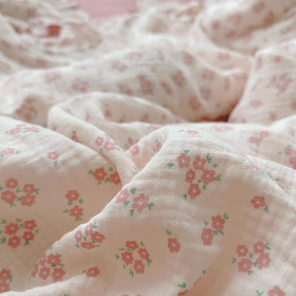 BuLuTu Cotton Muslin Kids Toddler Pillowcase with Galsang Flowers Print, Shabby Chic Nursery