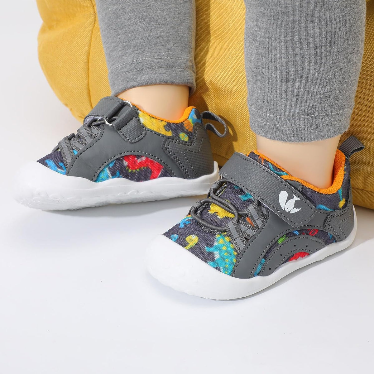 FEETCITY Wide Baby Shoes Boys Girls Baby Barefoot Shoes Breathable Infant Walking Shoe Crib Sock
