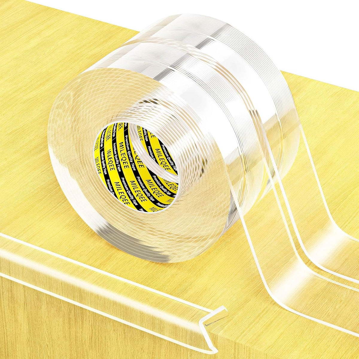 2Pack Clear Edge Protector Strip,1.18in x 16.4FT(32.8FT Total),Sharp Edge Wrap Cover Tape,Self