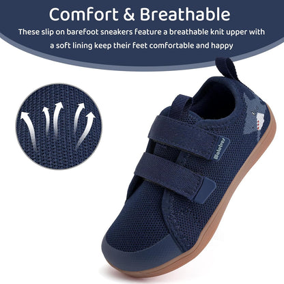 WateLves Toddler Little Kids Wide Barefoot Shoes The First Walking Shoes Girls Boys Breathable Zero