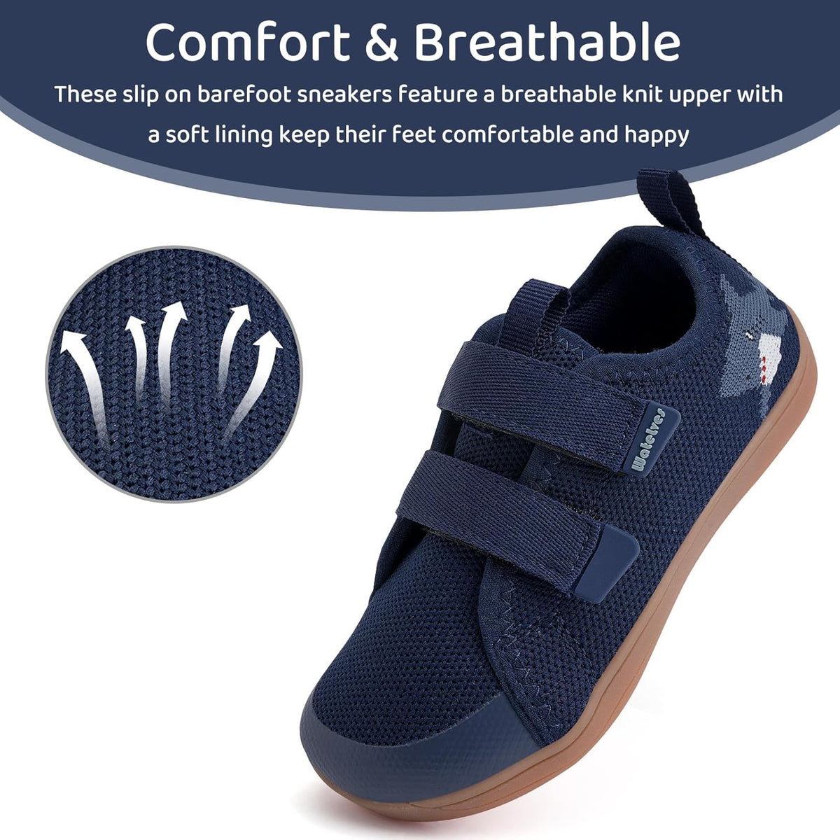 WateLves Toddler Little Kids Wide Barefoot Shoes The First Walking Shoes Girls Boys Breathable Zero