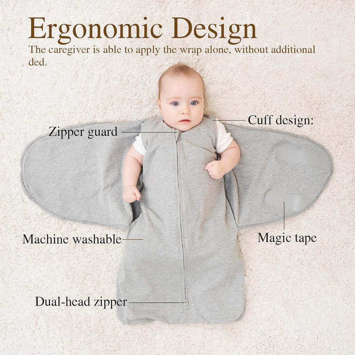 Swaddle-Blanket Baby Girl & Boy Swaddles Newborn Infant Transition 100% Cotton Wrap Blankets, 3-Way