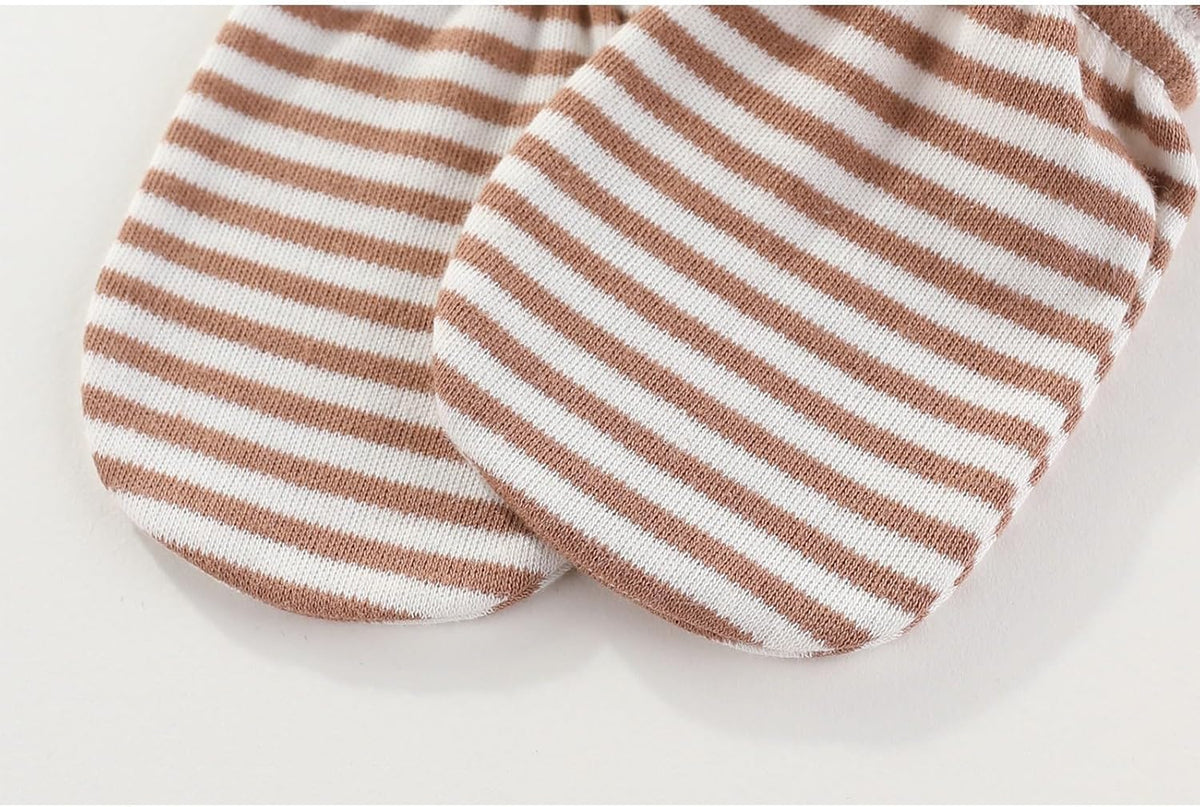 5 Pack Unisex New Born Boy Girls No Scratch Mittens Cotton Soft Baby Gloves Accessory 0-3 Months