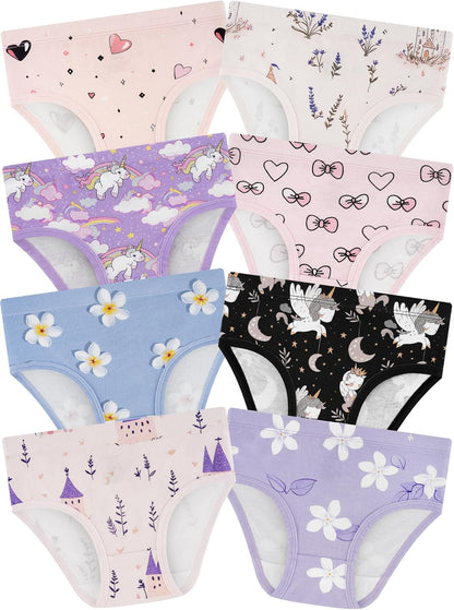 Girls' Underwear,Soft Cotton Tagless Panties for Toddlers' & Little Kids' Comfort,Breathable