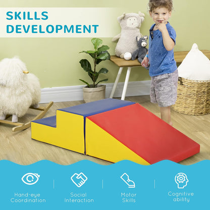 Soozier 2 Piece Climb and Crawl Activity Play Set, Soft Secure Foam Playset for Toddler
