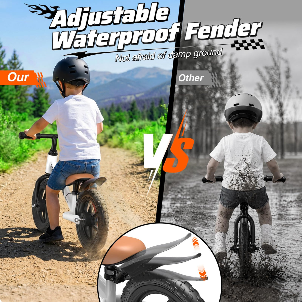 Toddler Balance Bike for 2 3 4 5 Year Old with【Light-Up Wheels & Fender】,Kids Balance Bike, Kids