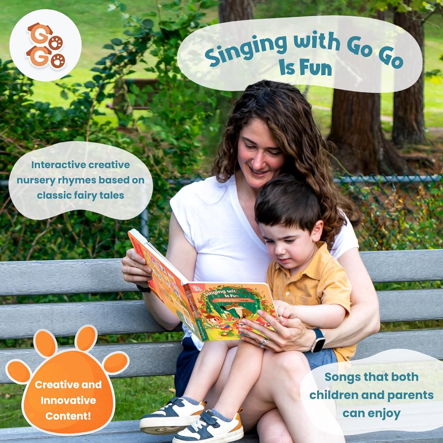 GO GO 9 Fairy Tale Songs: Interactive Sound Book, Musical Books for Toddlers 1-3, Talking Books for