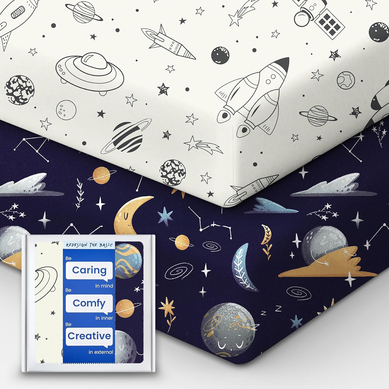 Crib Sheet for Boy Girl, Premium Soft Jersey Knit Fitted Crib Sheet, Safe and Snug, Durable