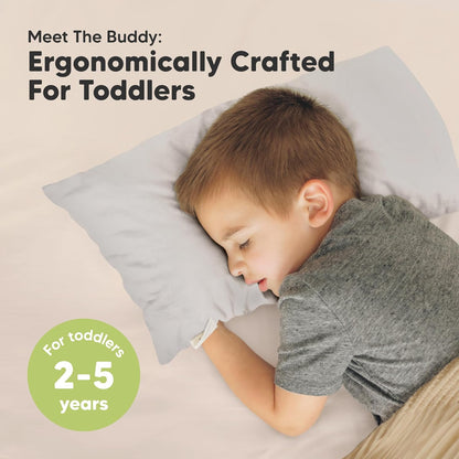 Toddler Pillow with Pillowcase - 10x18 My Little Dreamy Kids Travel Bed Pillows for Sleeping