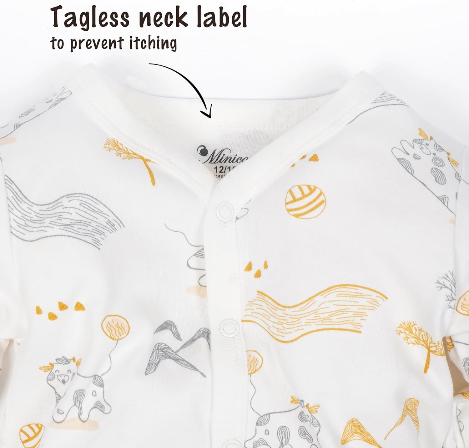 Baby Boys Girls Cotton Footies Multi Pack Long Sleeve Baby Footed One-Piece Jumpsuit Multi Pack