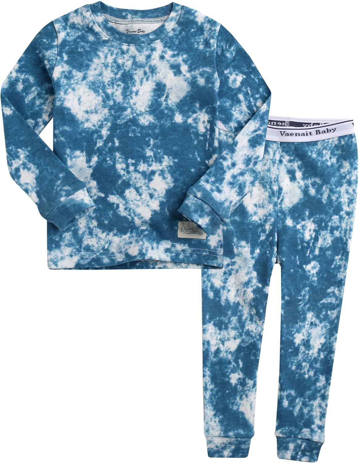 VAENAIT BABY 12M-12Y Toddler Kids Boys Girls 100% Cotton Marbling Tiedye Sung Fit Sleepwear Pajamas