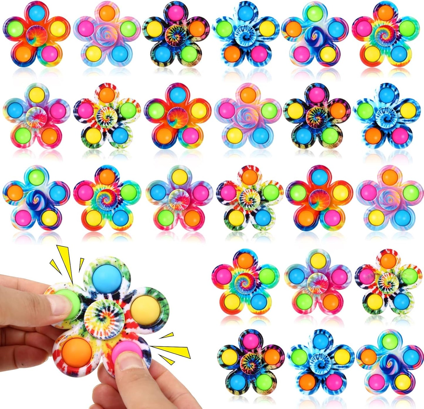 SCIONE 24 Pack Party Favors Fidget Spinners for Kids 4-8 8-12, Goodie Bags Stuffers for Kids 3-5