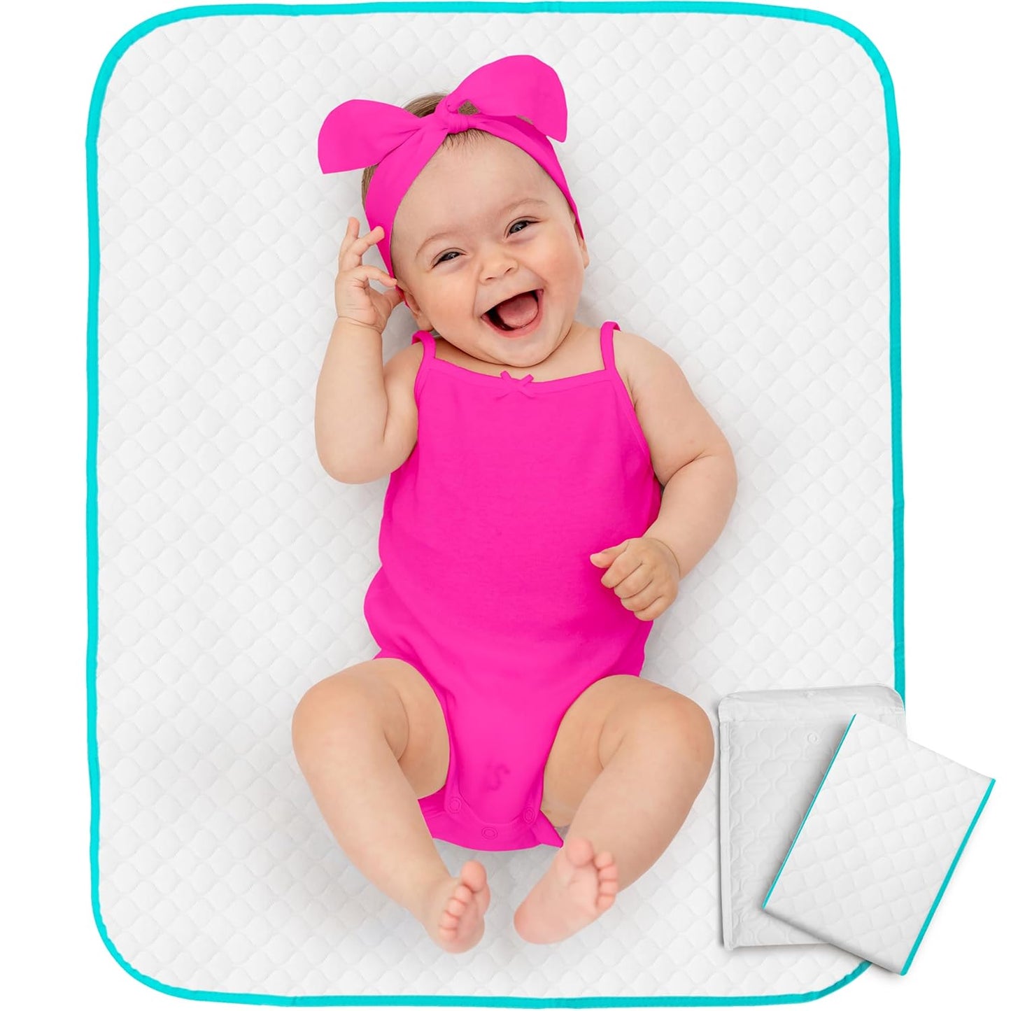 Baby Diaper Changing Mat - 31,5 x 25,5 inch Waterproof Portable Travel Changing Pad - Wipable