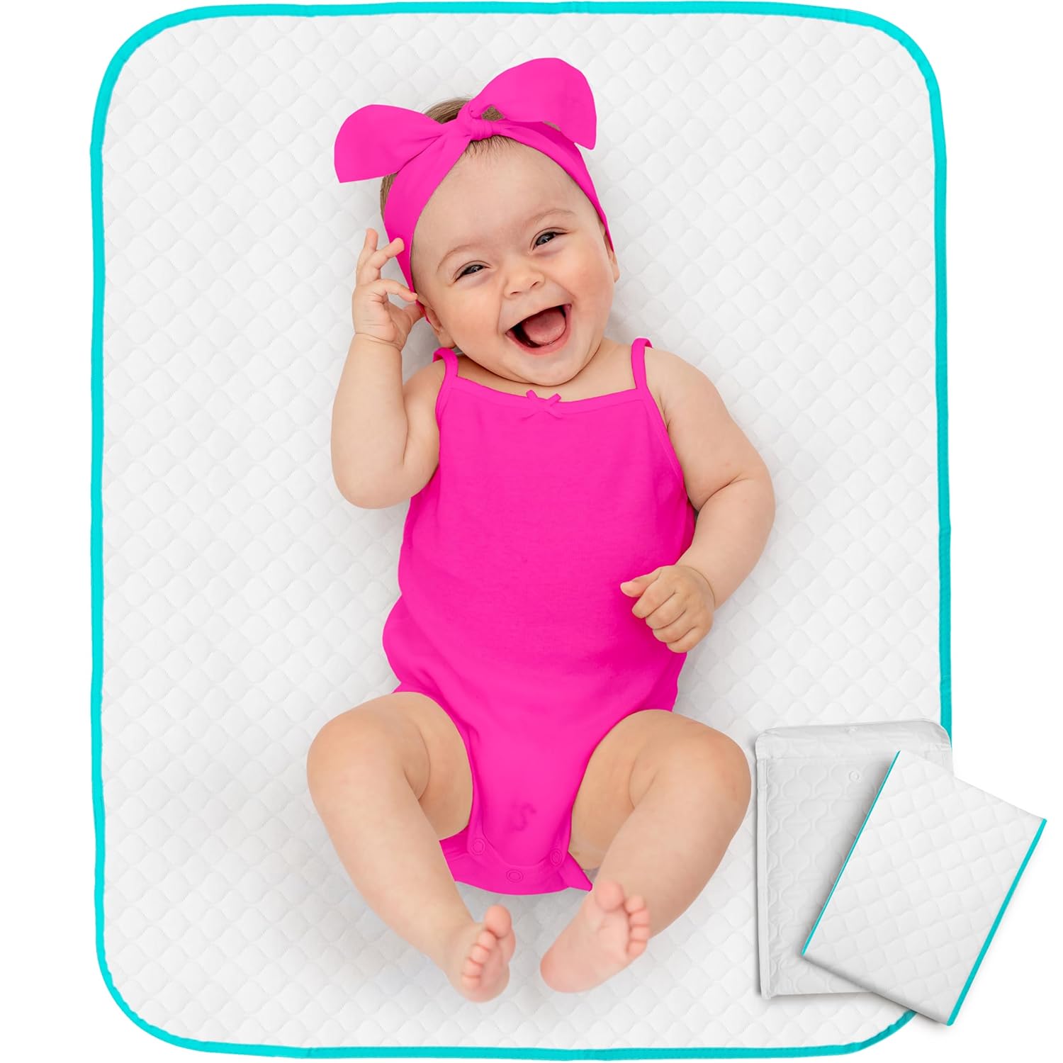 Baby Diaper Changing Mat - 31,5 x 25,5 inch Waterproof Portable Travel Changing Pad - Wipable