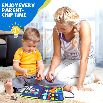 EPIMA Toddler Busy Board, Montessori Sensory Toys for Boys, 3-8 Year Old Girl Toddler Travel Toys